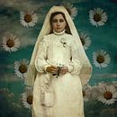 Vintage Beauty with Daisies by Yvonne Zeldenthuis thumbnail