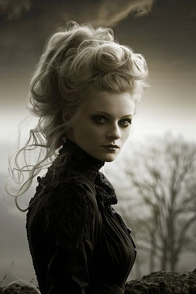 blonde woman portrait by Egon Zitter