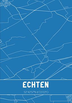 Plan d'ensemble | Carte | Echten (Drenthe) sur Rezona