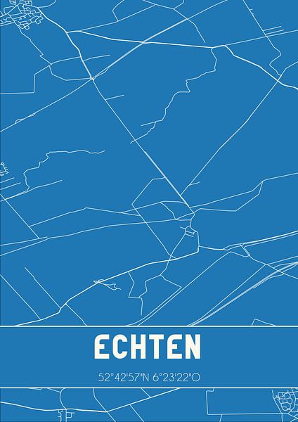 Blueprint | Map | Echten (Drenthe) by Prints of Place