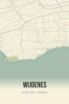 Vintage map of Wijdenes (North Holland) by Rezona