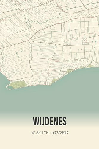 Vintage landkaart van Wijdenes (Noord-Holland)