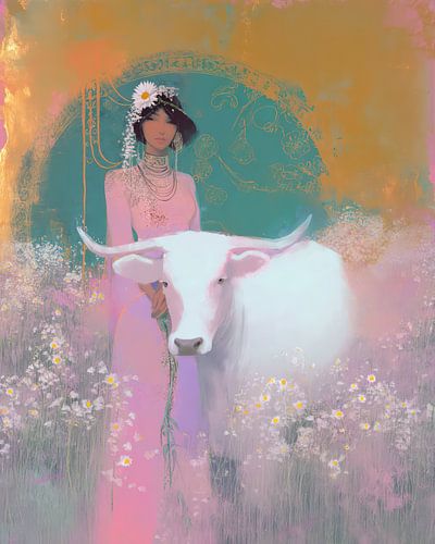 Zachtaardige Witte Stier