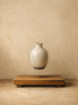 Minimalistisch Impasto Keramisch Stilleven