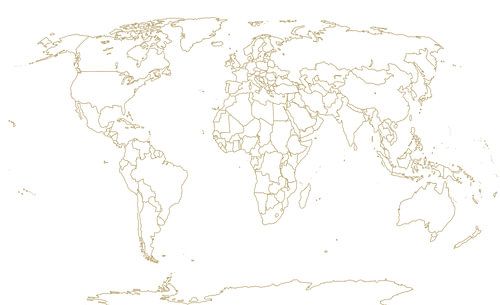 Carte du monde en or subtil sur Rick van Houten