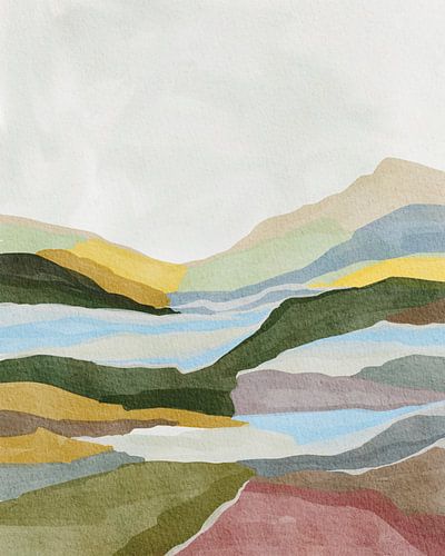 Rustig uitzicht op de heuvel