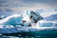 Eisberge Gletschersee Jökulsárlón Island von Caroline De Reus Miniaturansicht