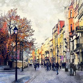 Toruń city watercolor #Toruń by JBJart Justyna Jaszke
