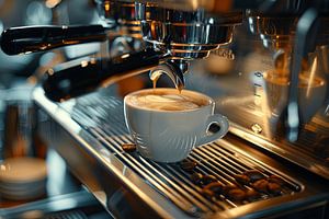 eine Tasse Kaffee oder Cappuccino trinken