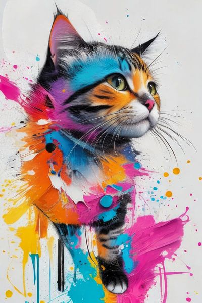 Chaton coloré 2 par Arjen Roos