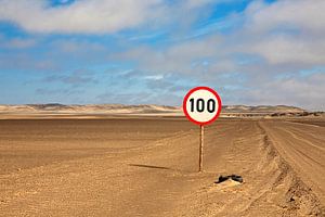 100 km/u in de Namibische woestijn van WeltReisender Magazin
