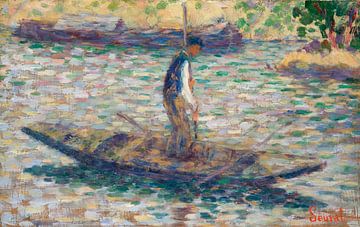 Een vissersman (ca. 1884) door Georges Seurat