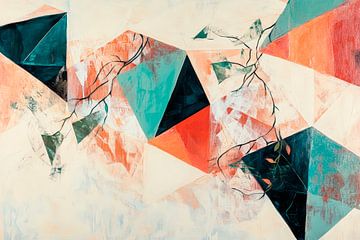 Geometric harmony in soft colours by Poster Art Shop