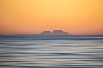 View of Morocco from Fuengirola over a quiet Mediterranean sea. Wout Cook Photography ONE2exhibition by Wout Kok