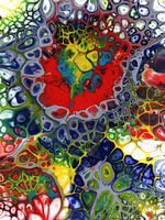 Abstraktes Acryl Pouring