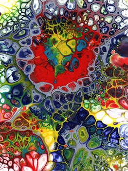 Abstract acrylic pouring