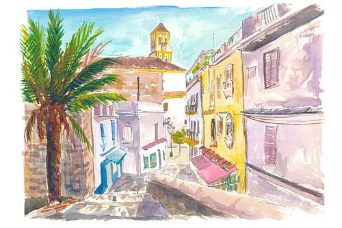 Charmante scène de rue à Marbella sous le ciel bleu espagnol