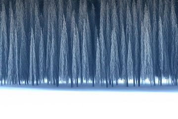 Winterbos - Abstract sneeuwlandschap van Frank Heinz