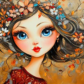 La fille en or sur Peintures accrocheuses