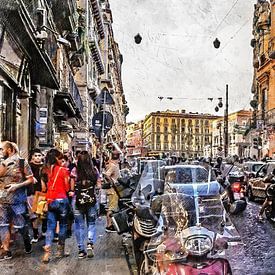Neapol Napoli Italië stadskunst #Napoli van JBJart Justyna Jaszke
