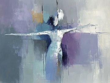 Danser | Dance of Solitude van Abstract Schilderij