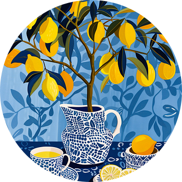 Thee met citroen | Decoratief schilderij van Frank Daske | Foto & Design