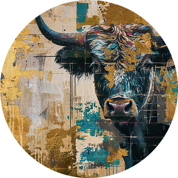 Schilderij Gouden Stier van Kunst Kriebels