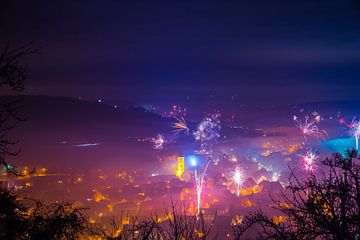 Germany, Giant new years eve celebration at midnight  with count by adventure-photos