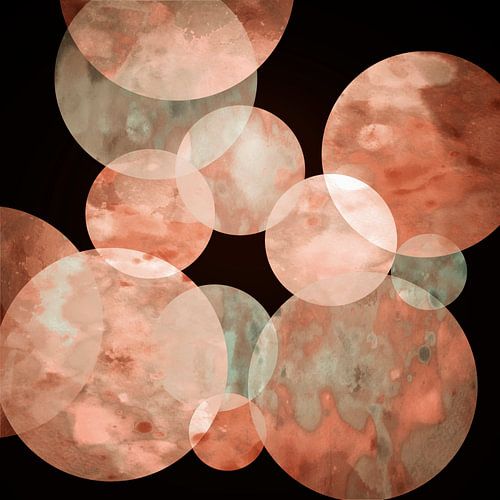 Encaustic Abstraction Rust Orange