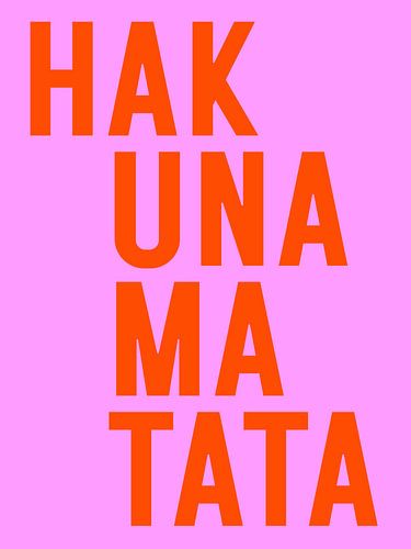 Hakuna Matata - rose/orange sur Kim Karol / Ohkimiko