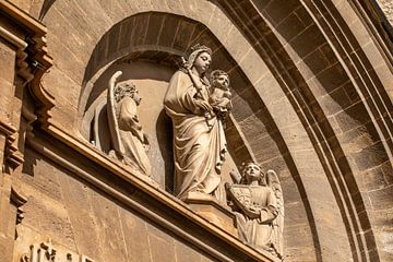 Close-up van de kerk van Santa Maria de Pollença in Mallorca van t.ART