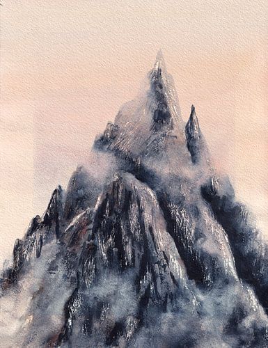 Majestätischer Gipfel in den Dolomiten Kunstdruck von Samantha Tang Studios