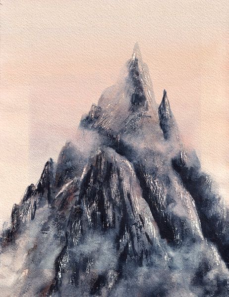 Majestätischer Gipfel in den Dolomiten Kunstdruck von Samantha Tang Studios