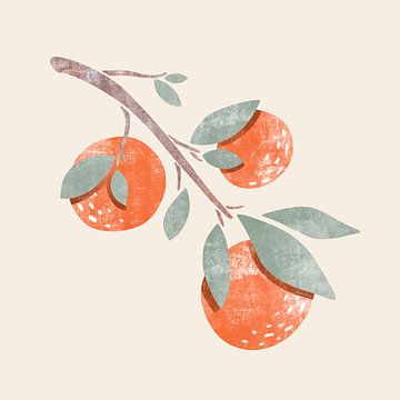 Valencia - Oranje sinaasappel boom van Studio Hinte