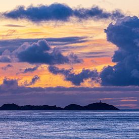 Sonnenuntergang auf der Nordsee vor den Shetlandinseln von Rico Ködder