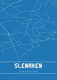 Blueprint | Carte | Slenaken (Limburg) sur Affiches de lieux