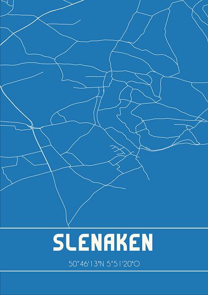 Blueprint | Map | Slenaken (Limburg) by Prints of Place