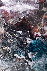 Flüssige Farben: Erdtöne (mit Blau und Lila)