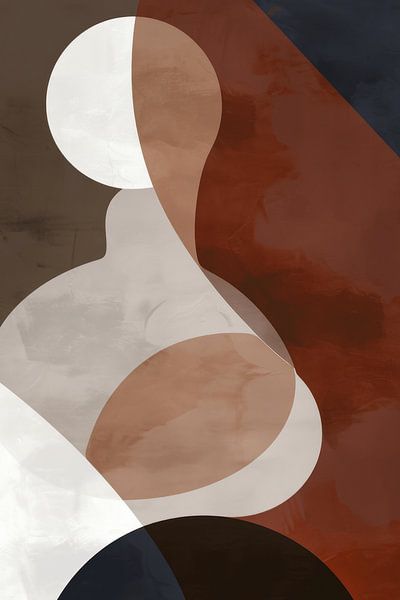 Modern and abstract organic forms by Japandi Art Studio