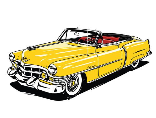 Retro Classic Cabrio ZijpopArt Portret