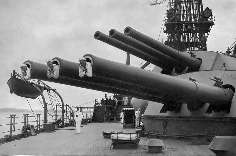 14-Zoll-Geschütze auf der USS Pennsylvania 1917 von Atelier Liesjes