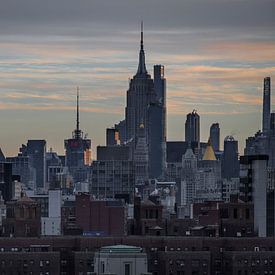 Lever de soleil sur New York sur Gerben van Buiten