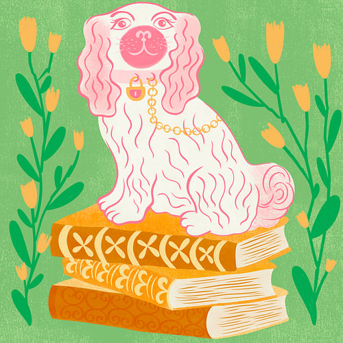 Roze Staffordshire-hond