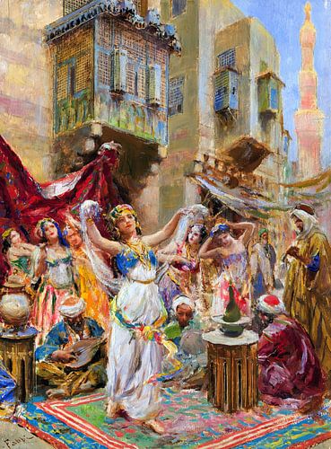 Muziek en dans in de harem - Fabio Fabbi