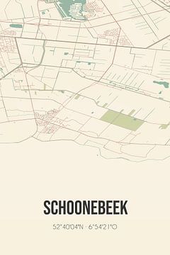 Vintage landkaart van Schoonebeek (Drenthe) van MijnStadsPoster