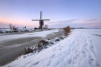 Polder mill in winter