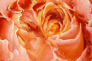 Rose in oil paint by Ilya Korzelius