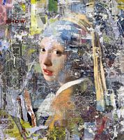 collage meisje met de parel