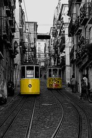 De beroemde trams in Lissabon van Danielle van Leeuwaarden