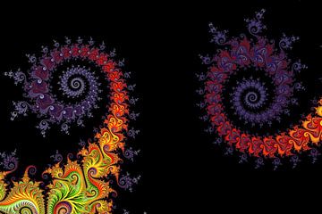Kleurrijke Mandelbrot Fractal - Wiskunde en Kunst van MPfoto71